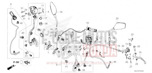 CONTACTEUR DE POIGNEE/LEVIER/CABLE/MIROIR (NT1100A) NT1100AT de 2026